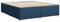 vidaXL Bettgestell, Bett mit Lattenrost, Bettrahmen mit Bettfüße, Polsterbett Doppelbett für Schlafzimmer, Modern, Blau 180x200cm Stoff