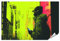 islandburner Prime Bild Poster Cyberpunk-Stadtlandschaft, Smartphone-Nutzer in Neon, Mann in Jacke nutzt Digitale Welt Premium Bilder Fotodruck