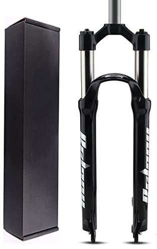 Forcella Anteriore 26 27,5 29 Pollici, Forcella Ammortizzata a Molla per Bicicletta 1-1/8 Sterzo Dritto Blocco Manuale Ammortizzatore Bici Corsa 100 mm