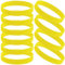 CREATCABIN 10 Bracelet en Silicone pour Adulte Bracelet de Sécurité Coloré Élastique pour Sport Fête Concert Concours Femmes Hommes 6.1x6.1cm Jaune