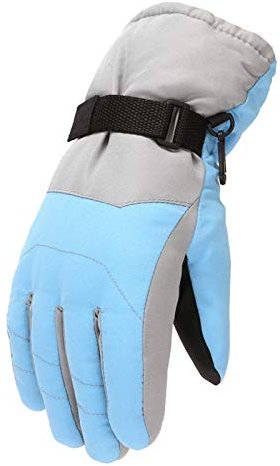 Pantomime Handschuhe Weiß WeißE Handschuhe Für Handschuhe Winter Winddicht Skifahren Handvolle Outdoor-Sport Seidenhandschuhe Schwarz Lange Samthandschuhe Fingerlose Handschuhe GrüN (Light Blue, L)