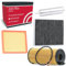 Filterset Inspektionspaket für BMW 3er 4er | Diesel N47 | 318d (143 PS) 320d (184 PS) | F20 F21 F22 F23 | Ölfilter | Luftfilter | Innenraumfilter | Kraftstofffilter |Aktivkohle