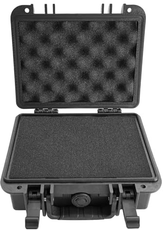 Alnemy Tragbarer Wasserdichter Hartschalenkoffer, Schützende Aufbewahrungsbox, IP67-Handkoffer, Transportkoffer mit Rasterschaumstoff, 24.9 * 21.6 * 11.5 cm