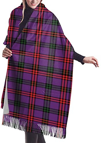 FJQWKLF Clan Montgomery Tartan Damen-Schal, langer Schal, Graham-Clan-Tartan, Kaschmir-Haptik, Schal, Wickeltuch, warmer Winterschal, 196,5 x 68,6 cm