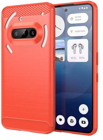 TINGYR Funda Compatible con Nothing Phone 3a, Resistente a los Arañazos, Fina de Silicona, Funda Interior de TPU Suave, Fundas Compatible con Nothing Phone 3a Smartphone.(Rojo)