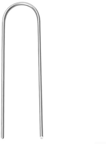 Grapas de jardín tipo U resistentes diseñadas para un anclaje eficaz del suelo, 100 unidades de alambre de acero recubierto de zinc (10 cm)
