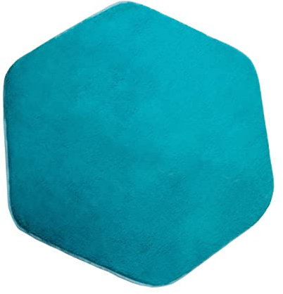 Kisangel Sechseckige Zeltmatte Sechseckiger Teppich Kind Spielmatte Drinnen Sechseckige Spielmatte Gepolstert Unterlage Hexagon Prinzessin Plüsch Blue