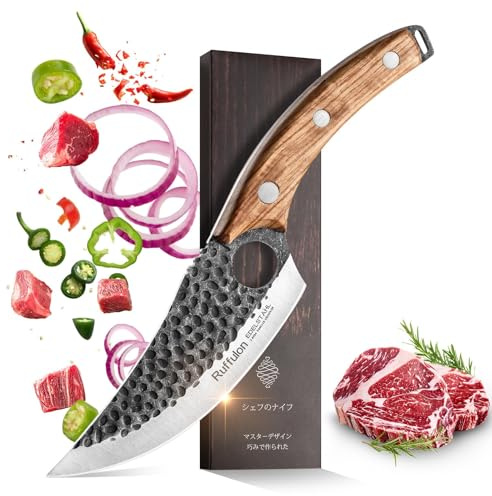 Ruffulon Küchenmesser Scharf, Klingenlänge 15 Cm Profi, Original Kochmesser Für Küche, Profi Messer Aus Japanischem Stahl, Knife Perfekt Zum Schneiden Und Zerkleinern