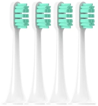 RCCCLXWO Ersatzbürstenköpfe, Kompatibel Mit Xiaomi T300/T500/T700 For Elektrische Zahnbürsten Mit Kappen, Versiegelter Verpackung, Weiche Köpfe(4Green)
