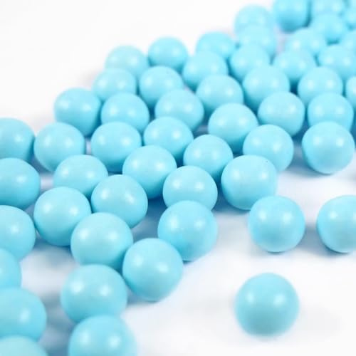 Streuselheld Schokokugeln Shiny Blau 10mm 80g Schokoladenstreusel | Blaue Streusel Perlen als glänzendes Topping für Torten, essbare Zuckerstreusel als Deko für Muffins, Cupcakes und Kuchen