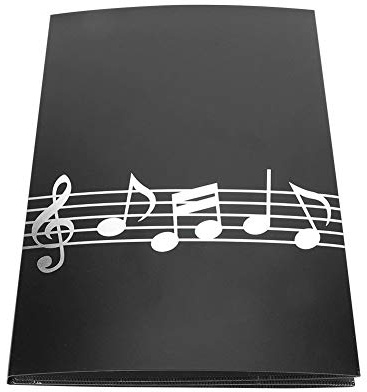 POENVFPO Noten -Musikordner, A4 -Größe, 6 Seiten Klaviermusik -Score, ABS -Material, Geeignet für Anfänger und Performer