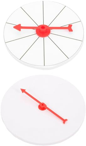 LRXIYODE 2 Stück Selbstgemacht Spielrad zum Selberbeschriften 10cm Tisch Drehscheibe aus Robustem Material mit Wandhalterung und Flexiblem Zeiger für Kinderpartys
