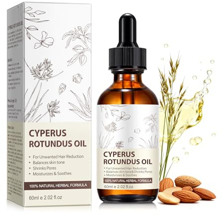 Cyperus Rotundus Oil Roll-On, Natural Cyprus Oils, 60 ml | For Hair Removal, Gentle and Effective, Reduces Body Hair Growth, Ideal for All Skin Types