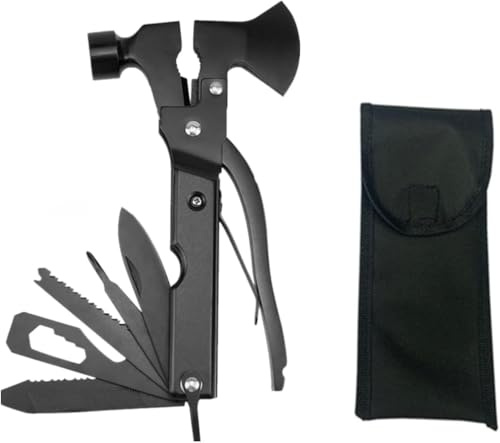 Multi-Purpose Utility Tool, 14-in-1 Folding Pocket Multi Tool, Outdoor Camping Survival Equipment with Storage Carry Bag