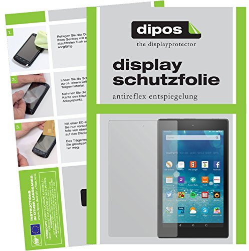 dipos Premium Matte Anti-Reflective Screen Protector compatible with Amazon Fire HD 8 Pack of 2 – Anti Reflective Premium Matte Film