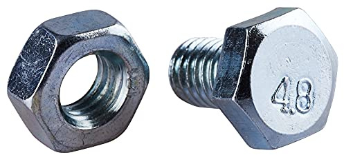 Amtech Z0370 M8 Nuts and Bolts, 12mm Hex Bolts, Hex Nuts, Zinc Plated Steel, 20 pieces with Storage Case