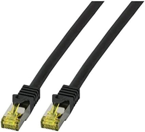 EFB-Elektronik - CAT. 7 Netzwerkkabel - 0,25 m LAN Kabel Ethernet Kabel Patchkabel - RJ45 Anschluss, S/FTP LSZH - schwarz