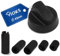 VIOKS Knebel/Drehknopf Herd/Knopf/Herd Griff/Schalter Herd 43mmØ mit 5 Adaptern Universal für Herd/Ofen/Backofen - Ersatzteile Privileg Herd Knöpfe/Replacement Buttons/Knöpfe Herd