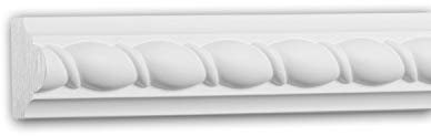 PRO[f]home® - Panel Moulding 151353 Dado Rail Decorative Moulding Frieze Moulding Neo-Empire Style White 2 m Profhome