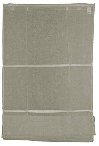 Raffrollo mit Leinenoptik Stoffrollo 80x170cm beige Vorhang Aluprofil Klett