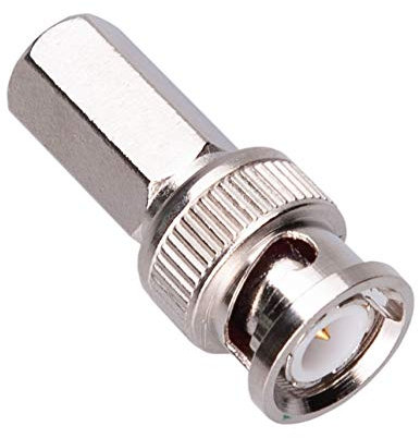 Keple BNC CCTV Twist-On Plug Connector With Brass Center Pin RG59/ RG62 Coaxial Cable Install SDI Adaptor for CCTV Surveillance Security Camera DVI DAB CB Radio Antenna Coax Male Jack