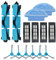 WuYan Kit de Accesorios de Limpieza para Robots aspiradores Conga 3090 Excellence ：2 cepillos de rodillo, 2 paños de paño para fregona, 4 filtros HEPA, 6 cepillos laterales