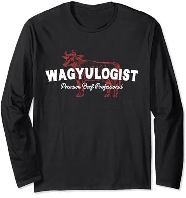 Wagyulogist Wagyu Rind BBQ Grillmeister Japan Steak Grillen Langarmshirt