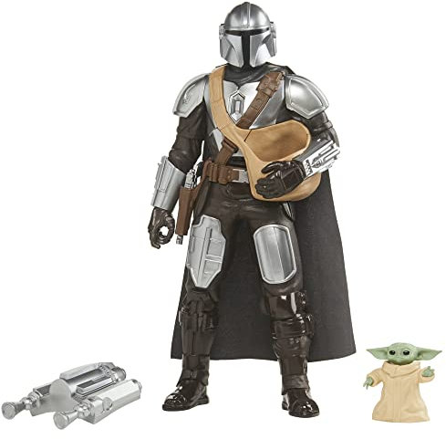 Star Wars Galactic Action The Mandalorian & Grogu, Figurines électroniques interactives de 30 cm, Jouets Star Wars, dès 4 Ans, Version Française