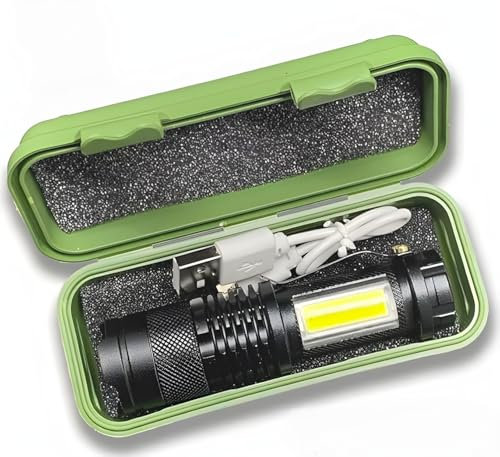 Linterna led de alta potencia recargable 2000 lúmenes 5 modos impermeable con enfoque variable linterna táctica militar hogar al aire libre senderismo acampada cámping excursiones