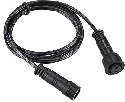 Extension Cable for Decking Lights, IP67 Waterproof 1/2/3 Meter Black Garden 2/3/4/5 Pins Extension Cable for Outdoor LED Deck Light Power Cord (2 Pins 3 Meter)