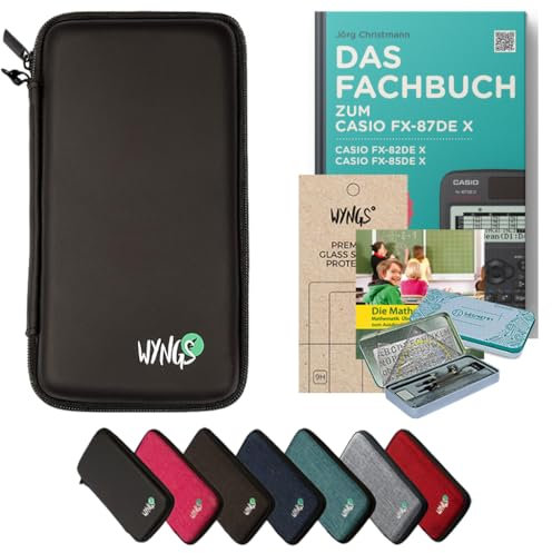 CALCUSO Zubehör Streberpaket Schwarz kompatibel für Taschenrechner Casio FX-82DE X