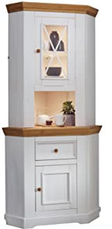 Woodroom Buffet in Kiefer massiv weiß Eckanrichte (BxHxT 104x214x69 cm)