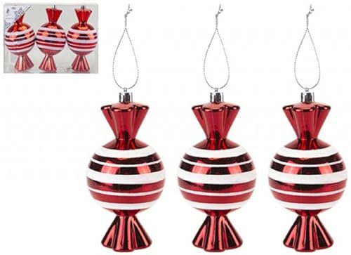 PMS 513723 Zuckerstangen-Süßigkeiten | Rot/Weiß | 1 Stück Weihnachtsdekoration