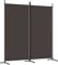 vidaXL Paravent 2-TLG. Raumtrenner Raumteiler Trennwand Umkleide Sichtschutz Spanische Wand Wohnzimmer Schlafzimmer Braun 175x180cm Stoff