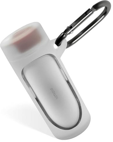 Geiomoo Silicone Case Compatible with Nothing Ear Stick, Protective Cover with Carabiner (Transparent)
