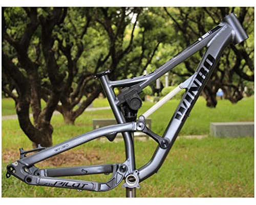 HIMALO DH MTB-Rahmen Vollfederung Aluminiumlegierung Scheibenbremsrahmen 16,5'' 26er/27.5er Mountainbike-Rahmen Steckachse 12 * 142 Mm (Color : Dark Gray 27.5 * 16.5'')