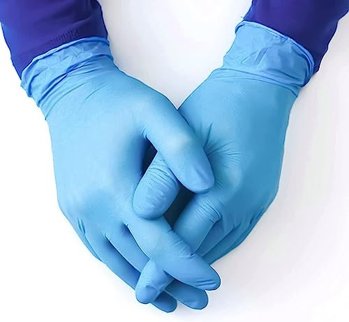 RAP Gloves Professional Nitrile Powder Free Multi Purpose Disposable Examination Gloves, Extra Strong, Surgical, XS - Pack of 100, Blue