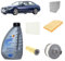 Kit tagliando 5 filtri +7L olio Q8 5W30 per Classe C W205 S205 C205 1950CC gasolio 220D 300D