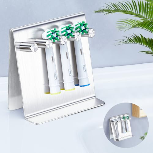 Porta Testine Spazzolino Elettrico, WAYASI Porta Spazzolini Elettrici, Portaspazzolini Bagno, Anti Ruggine Acciaio Inox Portaspazzolino, Porta Testine Elettrici da Muro, Porta Spazzolino, 4 Spazzolino