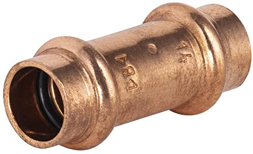 Giunzione uguale a pressare per tubi in rame Ø14 |Anelli in EPDM per tenuta stagna |Compatibile con acqua potabile, riscaldamento e aria condizionata | facile da installare | QUICK PLOMBERIE
