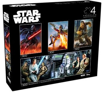 Buffalo Games - Star Wars – klassisches Multipack für Erwachsene, herausforderndes Puzzle, perfekt für Spieleabende – Multipack-Teil, fertige Größe ist vielfältig
