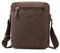 LEABAGS Messenger Bag Kalkutta, Echtleder Umhängetasche Herren, Leder Tablettasche Männertasche mit Schultergurt, Leder handgefertigt Herren Ledertasche für Arbeit Reise Alltagsleben (M/Dunkelbraun)