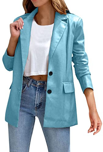 Rumity Damen Lederjacke - Bikerjacke Damen Echt Leder Jacke Schwarz aus feinstem Lammnappa Leder mit Gürtel und Reverskragen Ledermantel Damen Lang Kurzmantel Damen