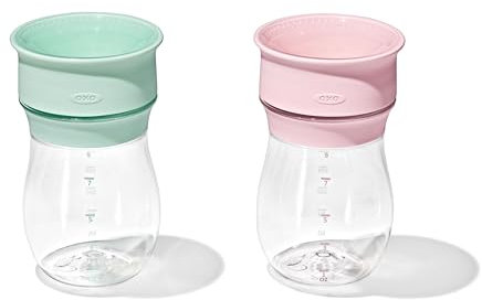 OXO Tot Transitions 360 Cup 9 Oz. - Opal and Blossom - 2 Pack
