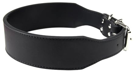 KANGYEBAIHUODIAN Breite 5 cm, langlebig, großes Hundehalsband, Mikrofaser-Leder, Haustier-Halsband, Fischform-Halsband, passend for mittelgroße Hunde, Pitbull, Bulldogge, L-3XL (Color : Black, Size
