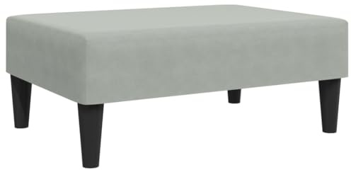 vidaXL Fußhocker Hellgrau 77x55x31 cm Samt