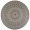 Knutzen Wohnen Palma In- & Outdoor Teppich Rund wetterfest Ø 120 cm Beige - Boho Teppich - Mandala Teppich - dekoratives Element für den Innen- oder Außenbereich