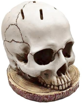 Jlobnyiun Totenkopf Messerblock Schädel | Gruseliger Halloween Messerblock | Horrorkopf Küchenständer Gothic Küchenmesser Block für Halloween Dekoration
