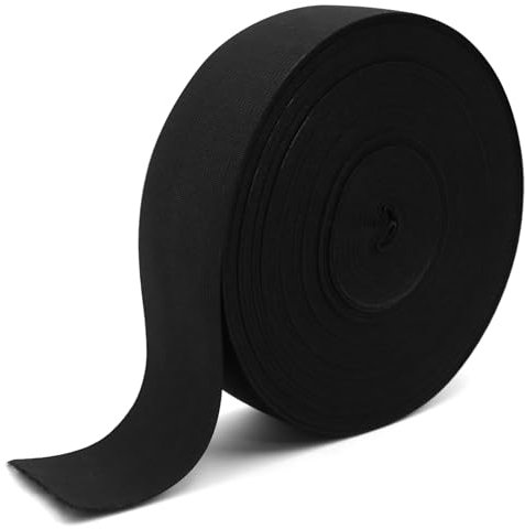 WYYFXY® 20 Meter Gummiband Breit, 50mm Gummiband Nähen Schwarz Elastisches Band Hosengummi für DIY Basteln Heimtexilien