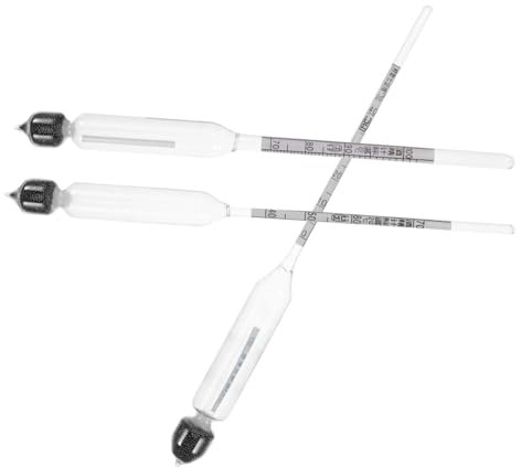 PAMINGONO 3stücke Hydrometer Für Wein Mit Thermometer Alkoholmessgerät Zum Messen Von Alkoholgehalt Und Zucker Stabiles Glasgerät Für Präzise Analyse